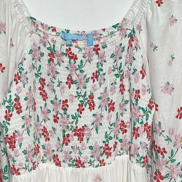 New Women's DRAPER JAMES RSVP™ Smocked Long Sleeve Midi Dress Sz XL - Picture 7 of 7